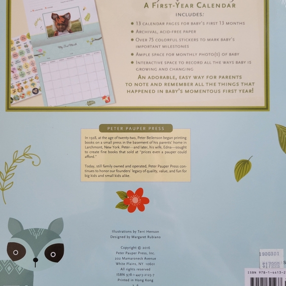 Baby's first year calendar - Picture 2 of 3